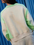 'Nocturne' Cropped Colour Block Sweatshirt - Celes Fashion
